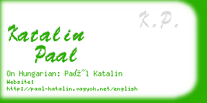 katalin paal business card